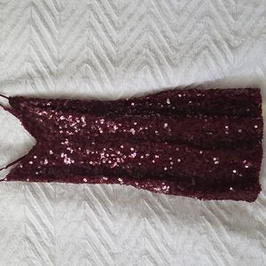 Burgandy Mini Dress